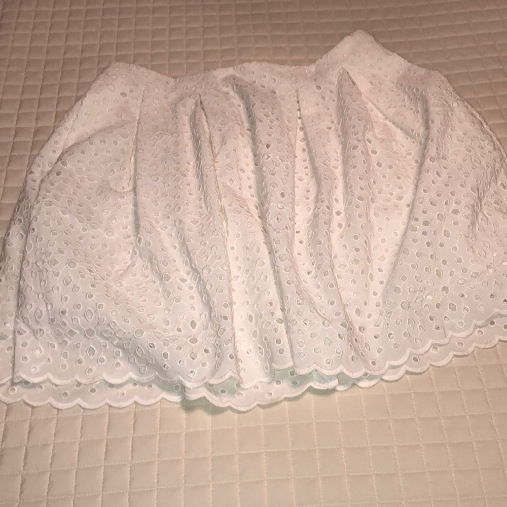 Express white eyelet skirt